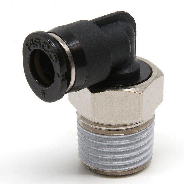 Đầu Nối Nhanh Khí Nén Dạng Cong 90° Ren Ngoài Pisco PL6-02M-C
