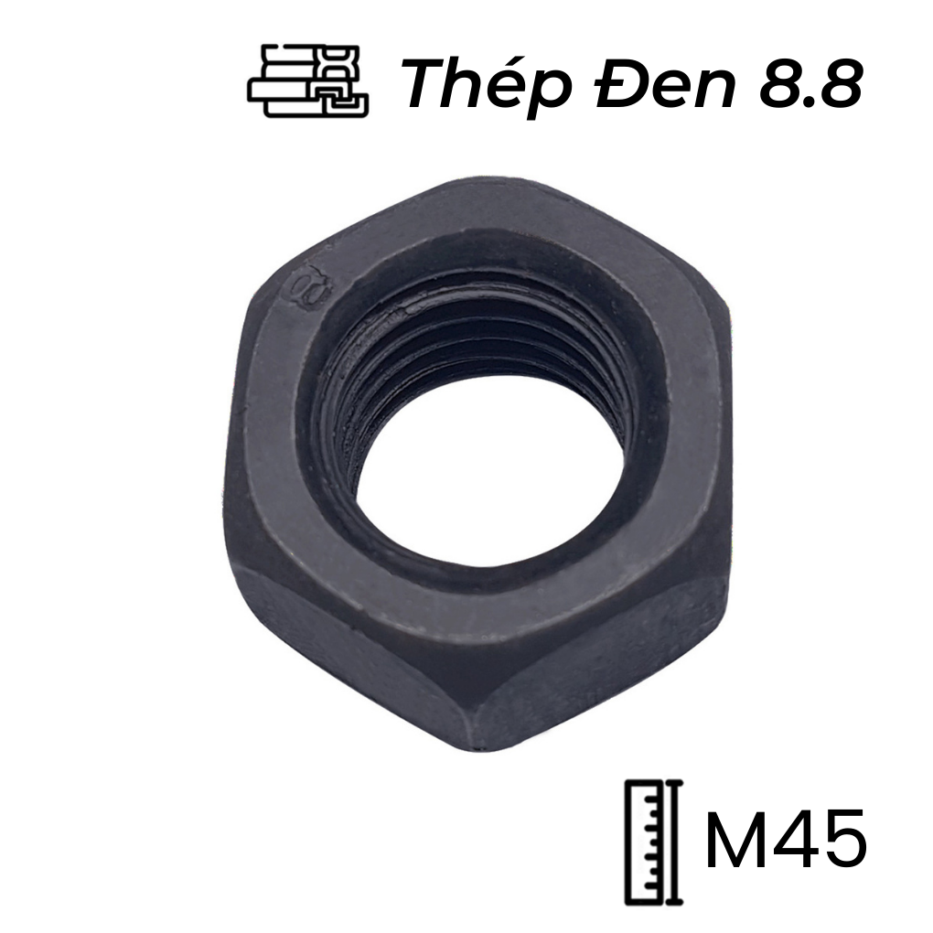 Tán Thép Đen 8.8 DIN934 M45