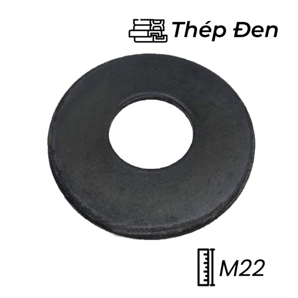 Lông Đền Phẳng Thép Đen DIN125 M22