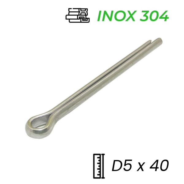 Chốt Chẻ Inox 304 (Chốt Bi) GB91 D5x40mm