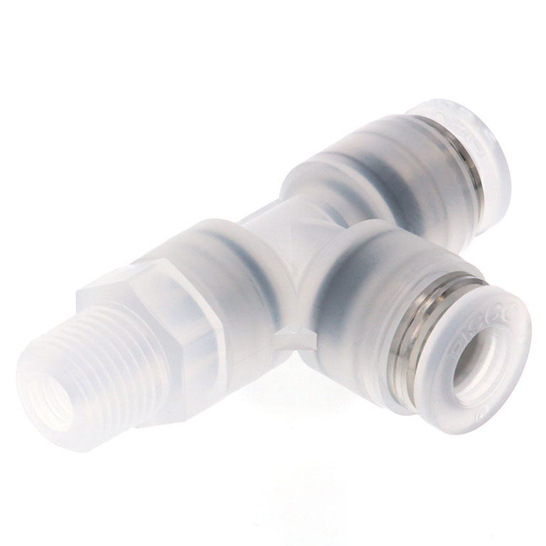 Đầu Nối Nhanh Khí Nén Dạng Chữ T Ren Ngoài Pisco PPD10-02