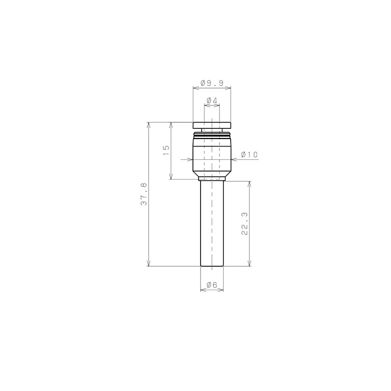 Bản vẽ kỹ thuật Đầu Nối Nhanh Khí Nén Giữa Ống Khí Và Fitting Dạng Nối Giảm Pisco PPGJ6-4-F-C