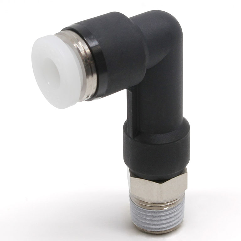 Đầu Nối Nhanh Khí Nén Dạng Cong 90° Ren Ngoài (Dài) Pisco PLL3/16-01