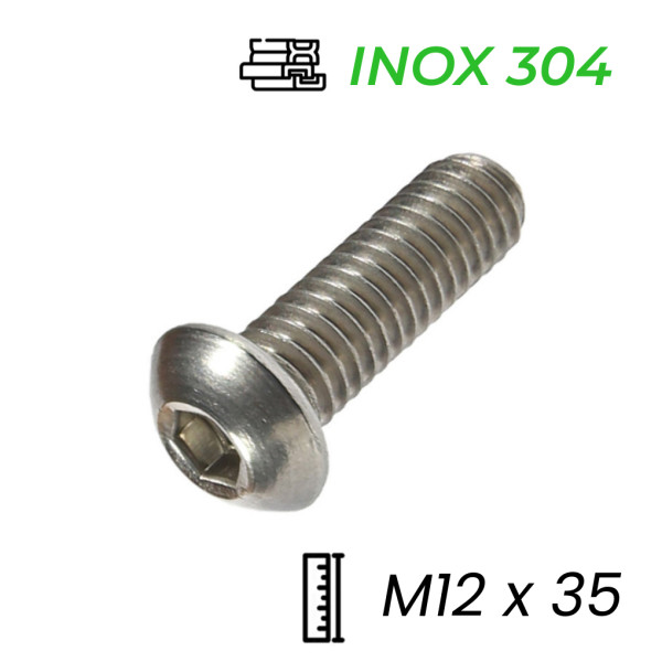 Lục Giác Chìm Mo Inox 304 ISO7380 M12x35