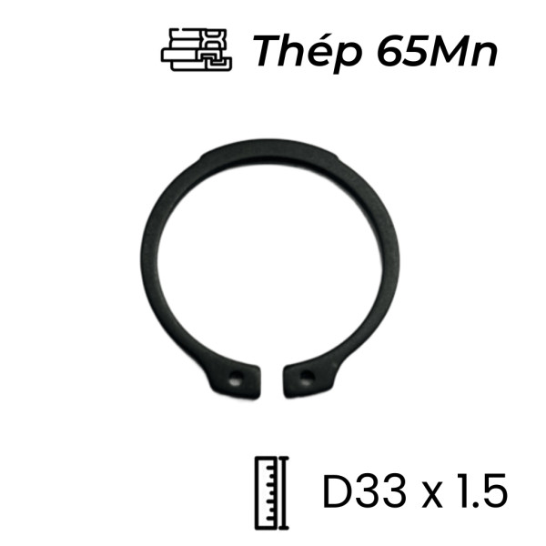 Phe Gài Trục Thép 65Mn DIN471 D33x1.5