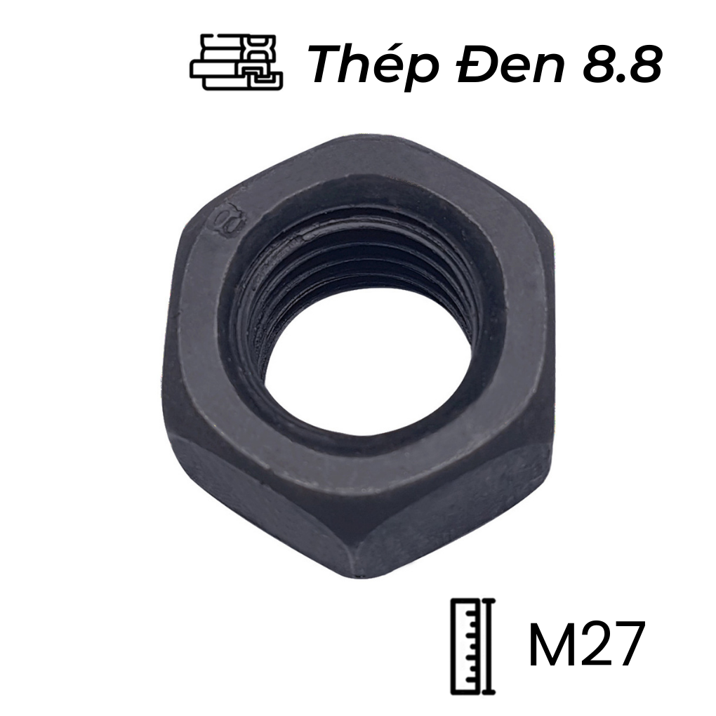 Tán Thép Đen 8.8 DIN934 M27