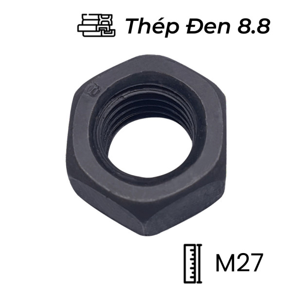 Tán Thép Đen 8.8 DIN934 M27