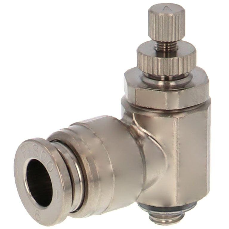 Van Tiết Lưu Khí Nén Bằng Đồng Mạ Niken Pisco KJSC6-M5A-1-F