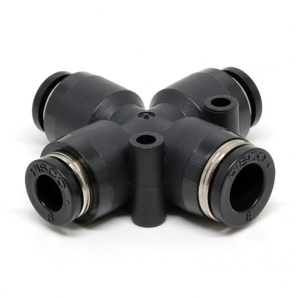 Đầu Nối Nhanh Khí Nén Ngã 4 Dạng Nối Giảm Pisco PZC8-6-C