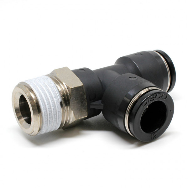 Đầu Nối Nhanh Khí Nén Dạng Chữ T Ren Ngoài Pisco PD12-04-C