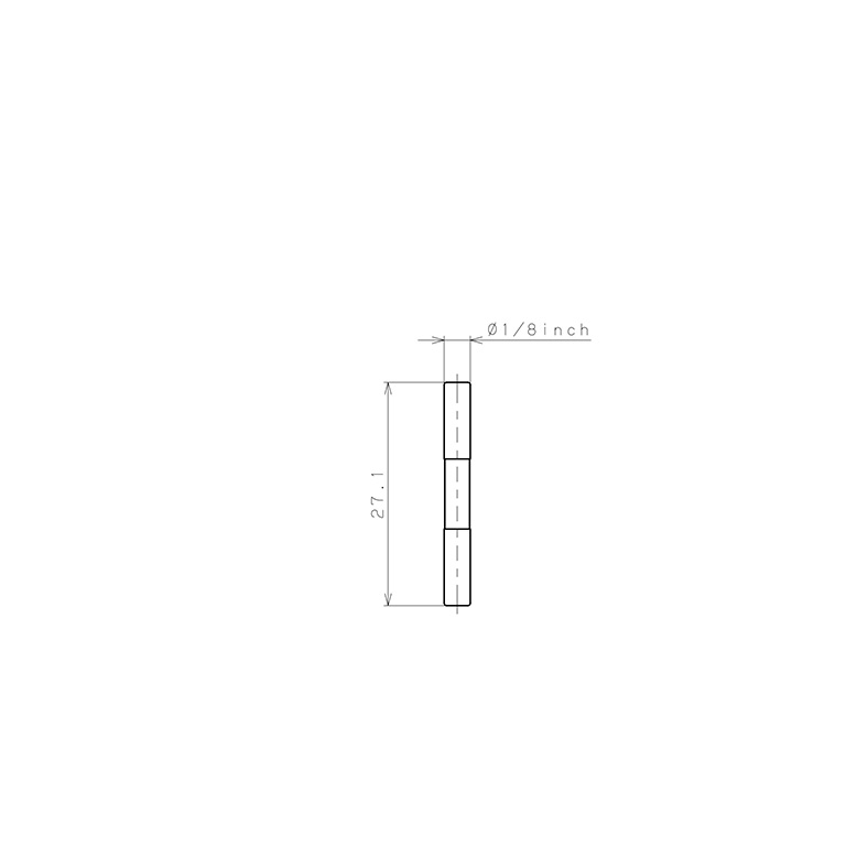 Bản vẽ kỹ thuật Ống Nối Đầu Nối Nhanh Dạng Thẳng Pisco PIJ1/8M-C