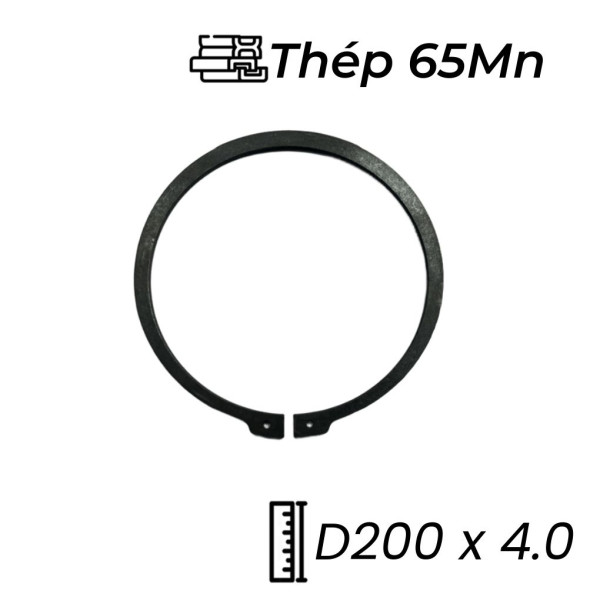 Phe Gài Trục Thép 65Mn DIN471 D200x4.0