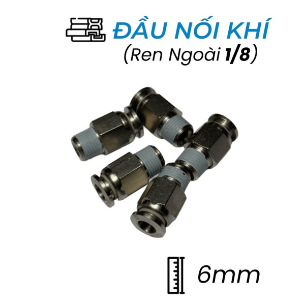 Đầu Nối Nhanh Khí Nén Đồng Ø6mm - Ren Ngoài 1/8" CDC BPC 06R01