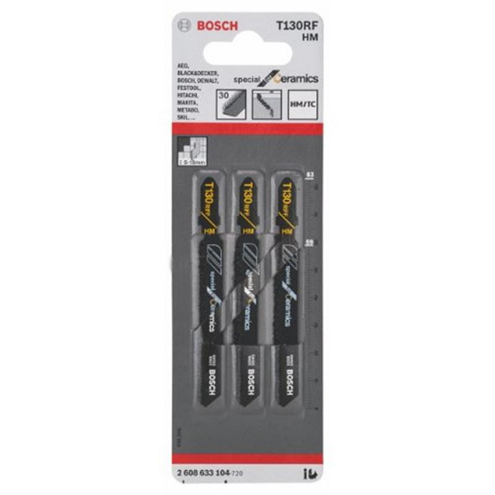 Bộ 3 lưỡi cưa lọng T 130 RIFF Bosch 2608633104