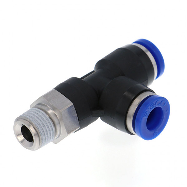 Đầu Nối Nhanh Khí Nén Dạng Chữ T Ren Ngoài Pisco SPD4-01
