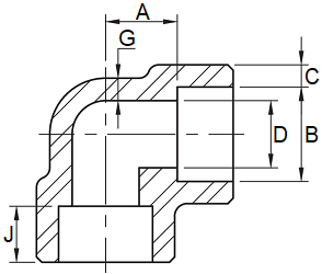 Bản vẽ kỹ thuật Co 90 Độ SW A105 SA105N DN25 (1)