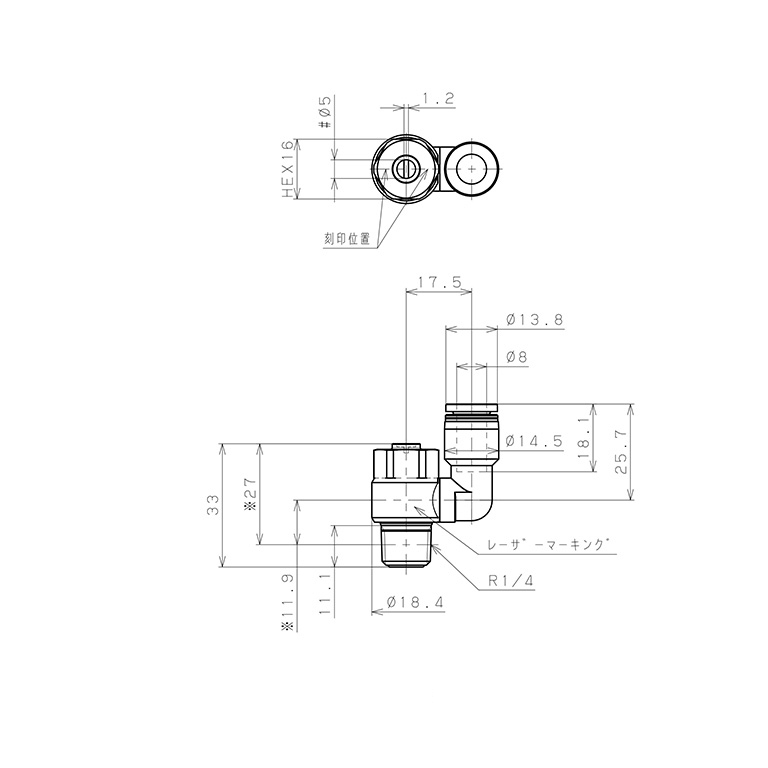 Bản vẽ kỹ thuật Van Tiết Lưu Khí Nén Đầu Vít Dẹp Pisco JSDS8-02B-C