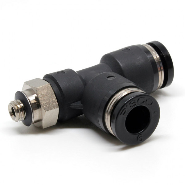 Đầu Nối Nhanh Khí Nén Dạng Chữ T Ren Ngoài Pisco PD1/4-U10UW
