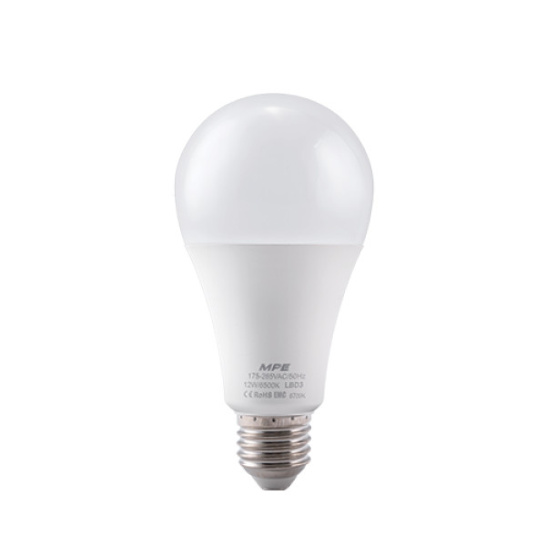 Đèn Led Bulb Chống Ẩm 12W Ánh Sáng Trắng MPE LBD3-12T