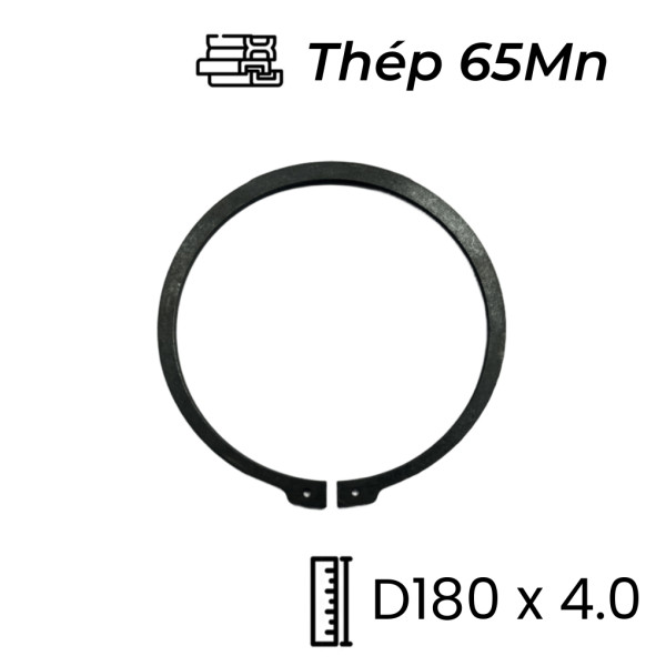 Phe Gài Trục Thép 65Mn DIN471 D180x4.0