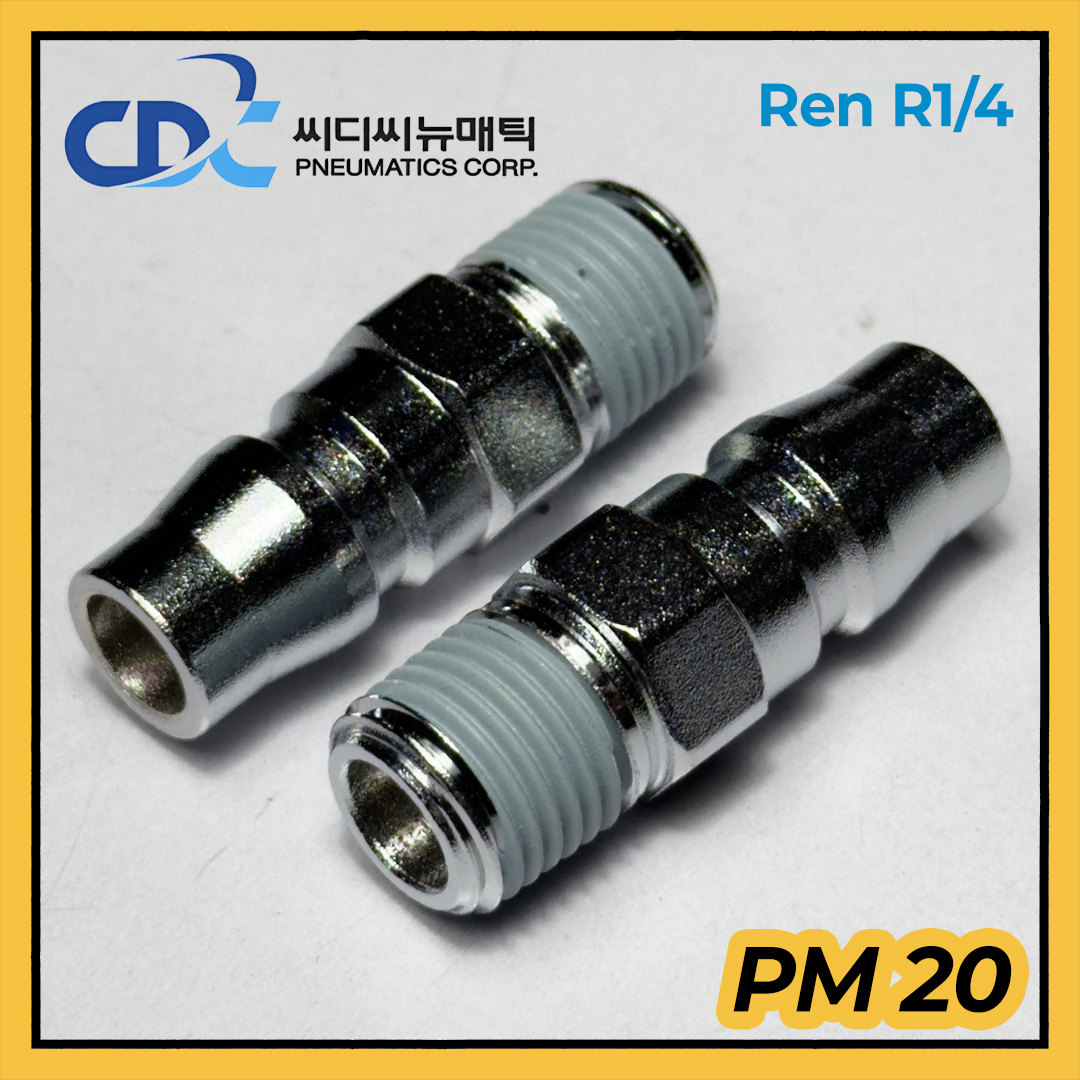 Khớp Nối Nhanh Khí Nén Đực Ren Ngoài R1/4 CDC PM 20