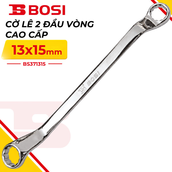 Cờ Lê 2 Đầu Vòng Cao Cấp 13x15 mm Bosi BS371315