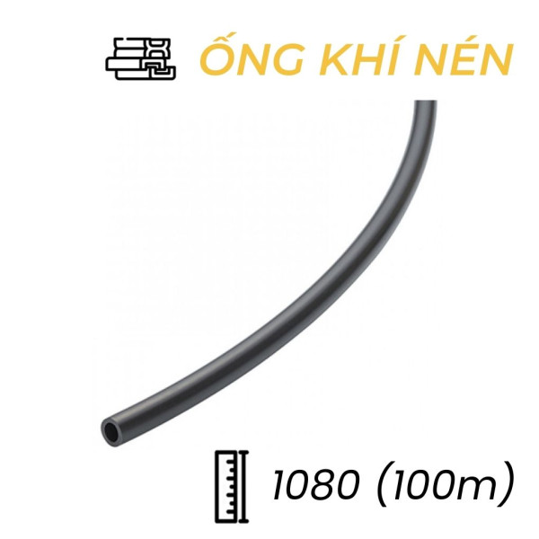 Dây Hơi Khí Nén PA Phi 10 Màu Đen OD10 x ID8 mm CDC PA 1080 (100m)