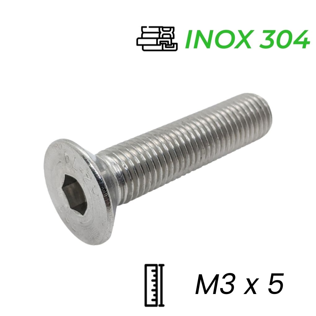 Lục Giác Chìm Col Inox 304 DIN7991 M3x5