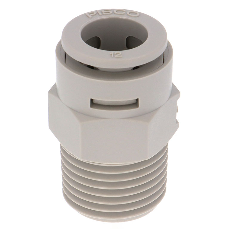 Đầu Nối Nhanh Khí Nén Dạng Thẳng Thân Lục Giác Ren Ngoài Pisco APC12-04-N-C