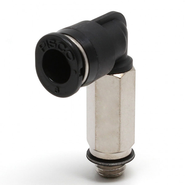Đầu Nối Nhanh Khí Nén Dạng Cong 90° Ren Ngoài (Dài) Pisco PLL6-M6MW