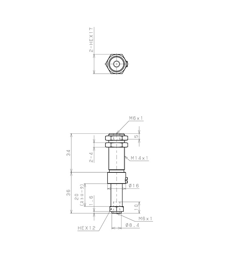 Bản vẽ kỹ thuật Giá Đỡ Nấm Hút Chân Không Có Lò Xo, Pisco VPC-M6-20-M6