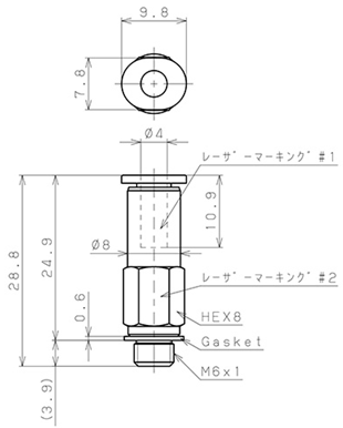 Bản vẽ kỹ thuật Van Khí Nén Một Chiều  Pisco CVC4-M6B