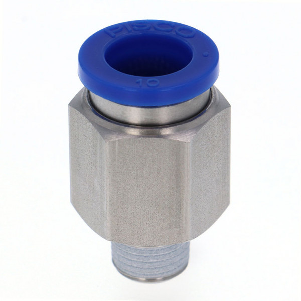 Đầu Nối Nhanh Khí Nén Dạng Thẳng Thân Lục Giác Ren Ngoài Pisco SPC10-01-UC