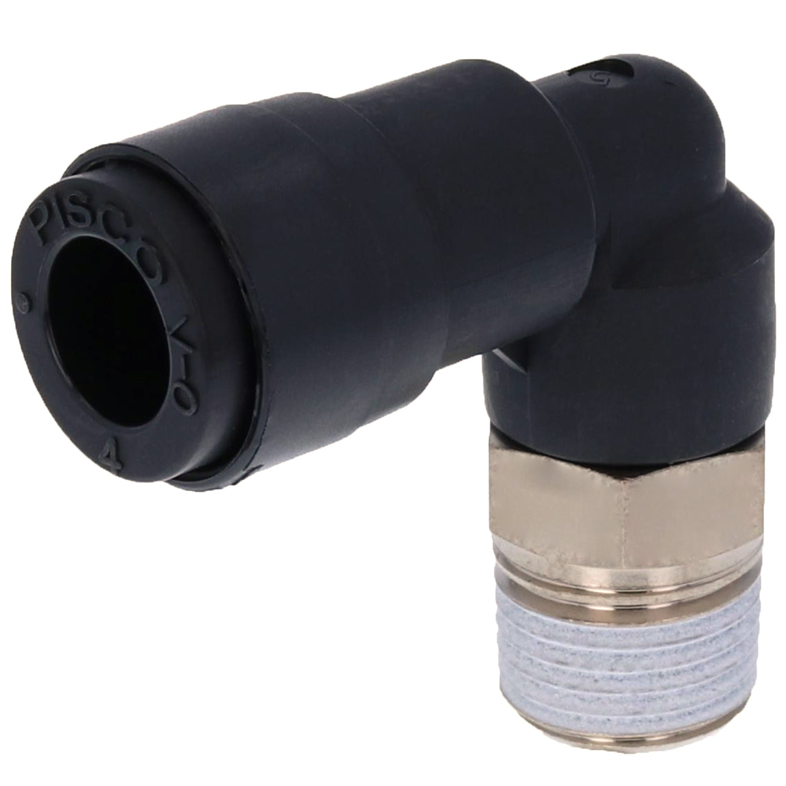 Đầu Nối Nhanh Khí Nén Dạng Cong 90° Ren Ngoài Pisco PL10-03V-0