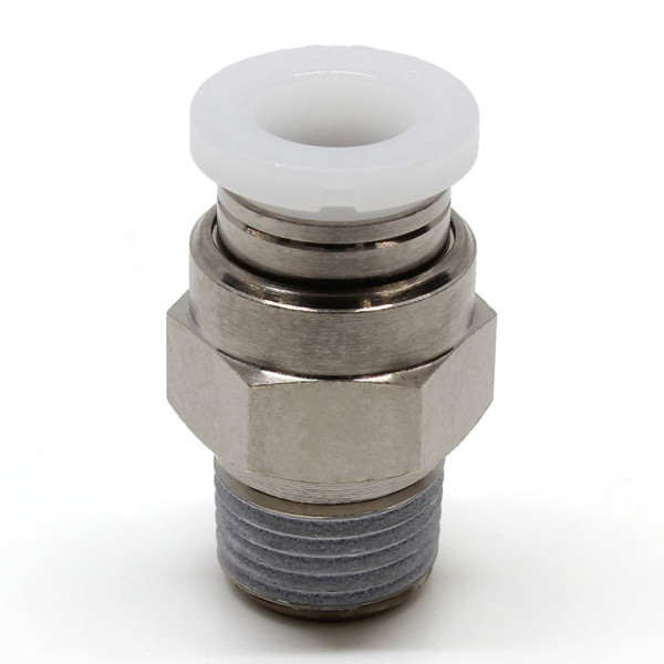 Đầu Nối Nhanh Khí Nén Dạng Thẳng Thân Lục Giác Ren Ngoài Pisco PC1/4-N1U