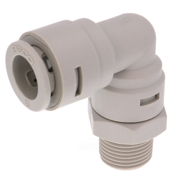 Đầu Nối Nhanh Khí Nén Dạng Cong 90° Ren Ngoài Pisco APL12-03-E-TP-C
