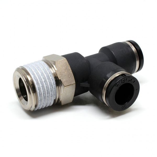 Đầu Nối Nhanh Khí Nén Dạng Chữ T Ren Ngoài Pisco PD10-04W-C