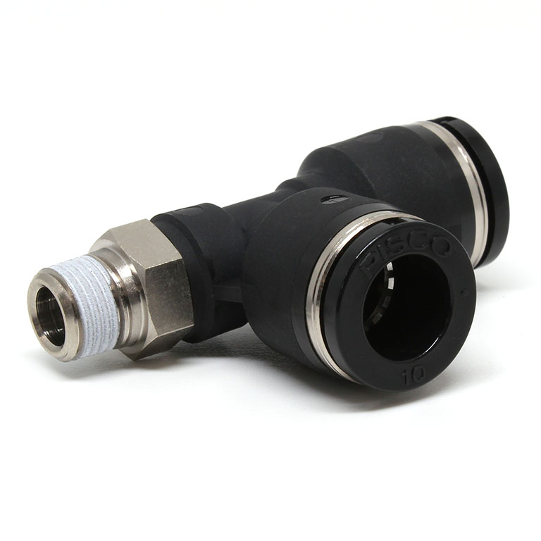 Đầu Nối Nhanh Khí Nén Dạng Chữ T Ren Ngoài Pisco PD10-01W-C