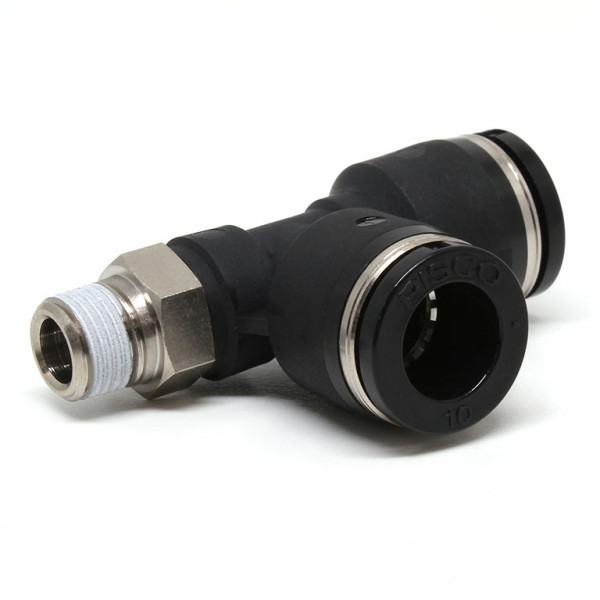 Đầu Nối Nhanh Khí Nén Dạng Chữ T Ren Ngoài Pisco PD10-01W-C