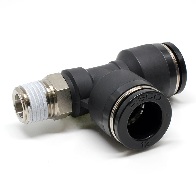 Đầu Nối Nhanh Khí Nén Dạng Chữ T Ren Ngoài Pisco PD12-02-C
