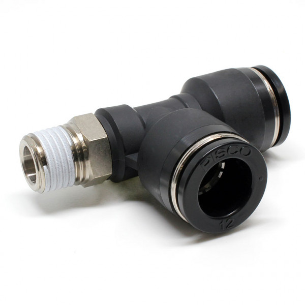 Đầu Nối Nhanh Khí Nén Dạng Chữ T Ren Ngoài Pisco PD12-02-C