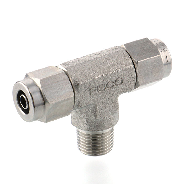 Đầu Ngạnh Nối Ống Có Đai Ốc Xiết Dạng Chữ T Ren Ngoài Pisco NSB0425-02