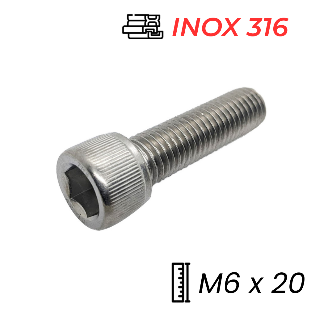 Lục Giác Chìm Đầu Trụ Inox 316 DIN912 M6x20