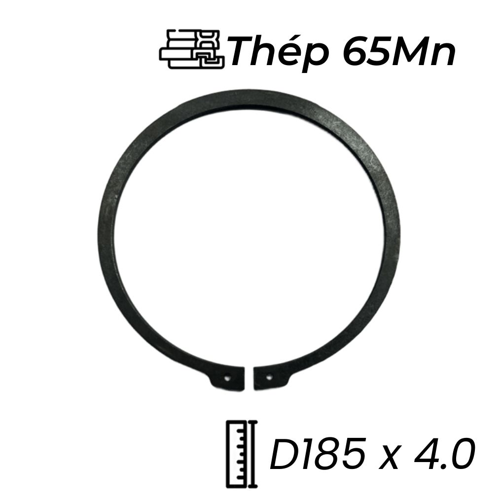 Phe Gài Trục Thép 65Mn DIN471 D185x4.0