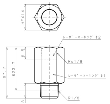 Bản vẽ kỹ thuật Van Khí Nén Một Chiều  Pisco CVPF01-01A