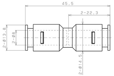 Bản vẽ kỹ thuật Đầu Nối Nhanh Khí Nén Dạng Thẳng Pisco APU8-E