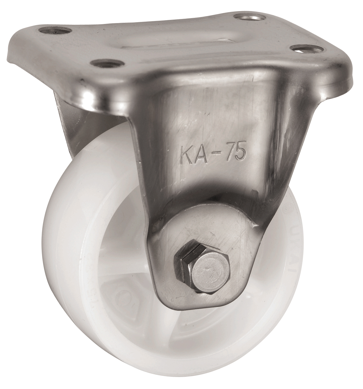 Bánh Xe Nylon Càng Inox Cố Định Không Phanh D100 UKAI PBKA-100