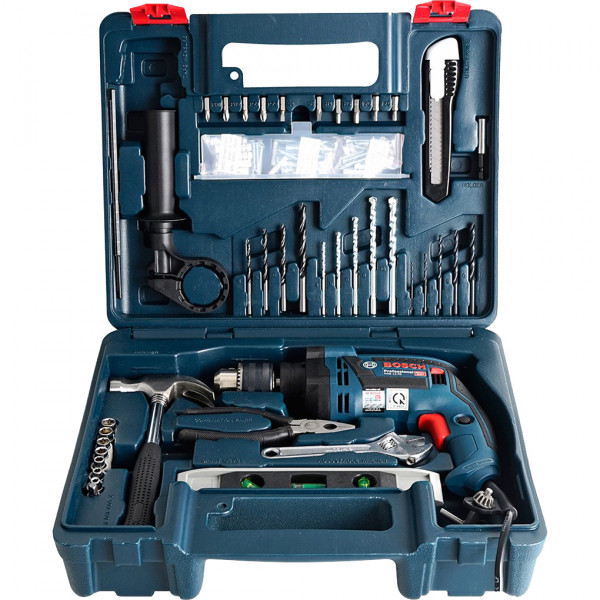 Máy Khoan Động Lực 600W 1.5-13 mm GSB 13 RE Bộ 100 món Bosch 06012271K3