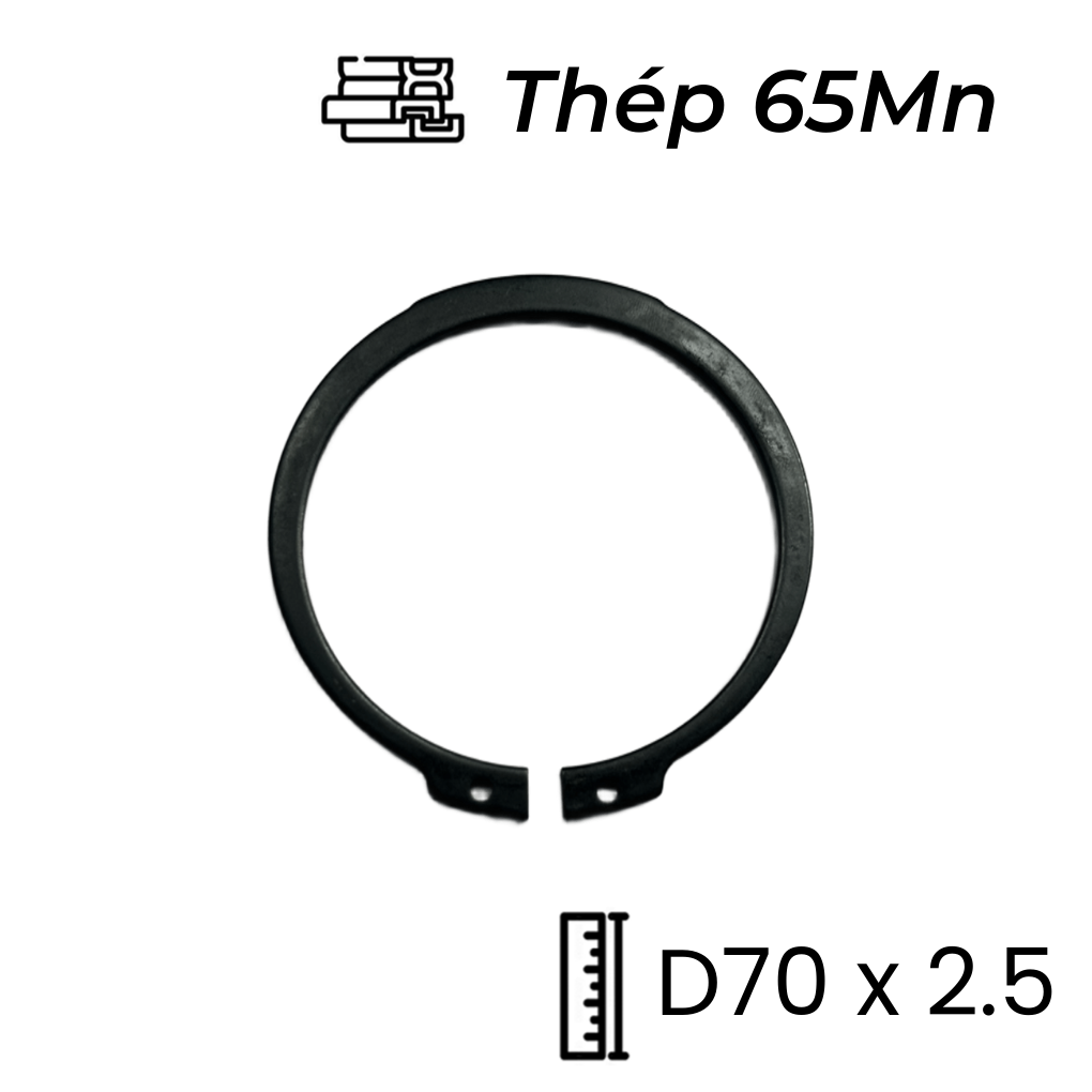 Phe Gài Trục Thép 65Mn DIN471 D70x2.5