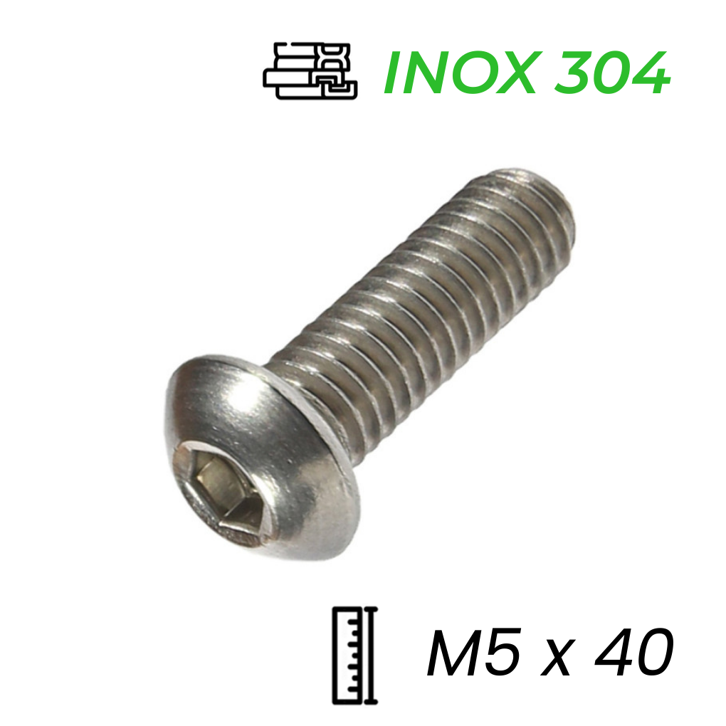 Lục Giác Chìm Mo Inox 304 ISO7380 M5x40